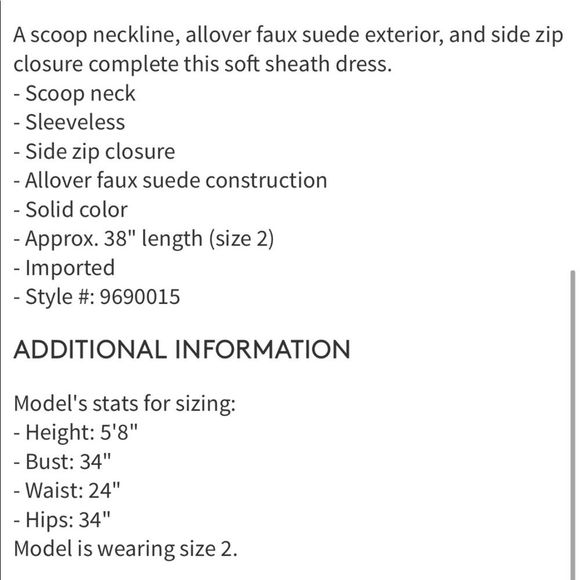 Philosophy Navy Dress Suede Women Leather Navy Tank Mini NEW Cocktail Women 8 - Picture 2 of 2